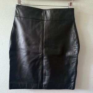 Black Leather Pencil Skirt